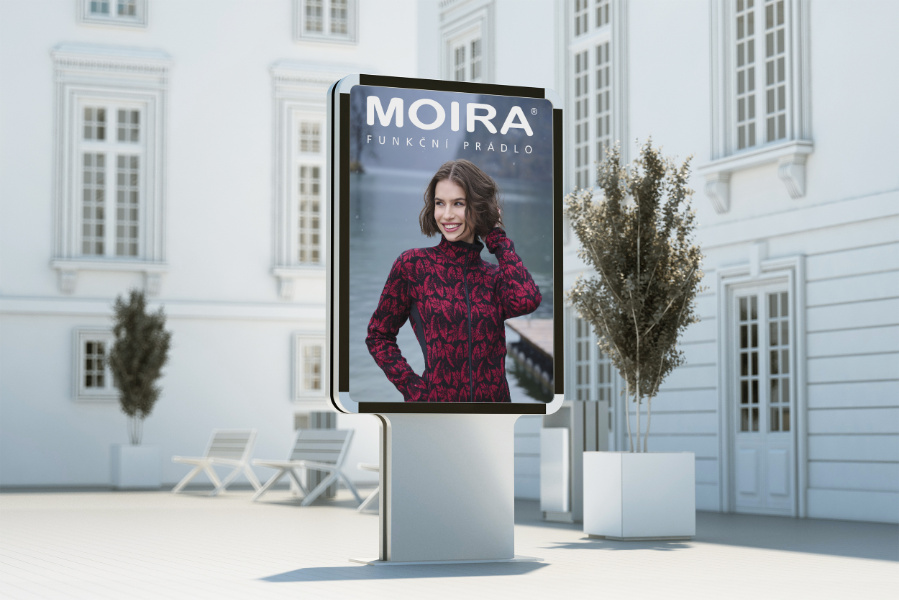 Svítící billboard Moira