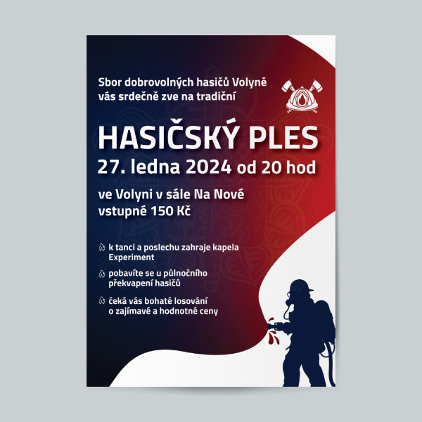 Plakát - hasičský ples